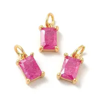 Real 18K Gold Plated Brass Micro Pave Cubic Zirconia Pendants