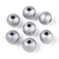 Spray Painted Round Natural Schima Wood Beads