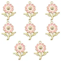8Pcs Alloy Enamel Pendants