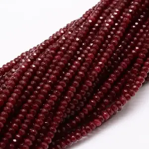 Dyed Natural Malaysia Jade Rondelle Beads Strands