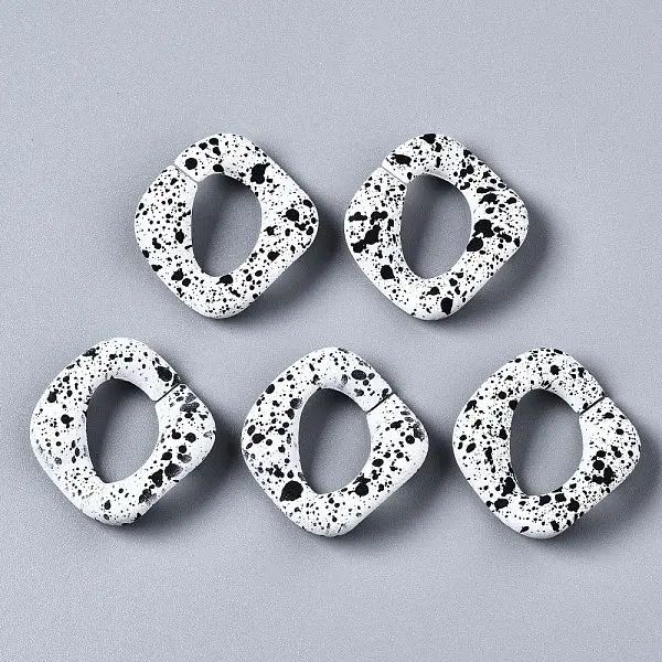 Spray Painted CCB Plastic Linking Rings