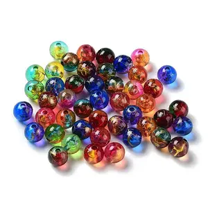 Two Tone Transparent Acrylic Beads