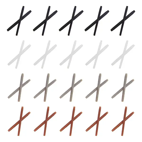 20 Pairs 4 Colors Silicone Eyeglasses Temple Tips Sleeve Retainer