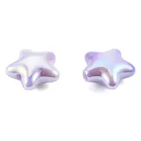 UV Plating Rainbow Iridescent Acrylic Beads