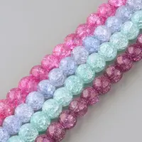 Synthetic Crackle Quartz Beads Strands