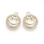 Brass Micro Pave Cubic Zirconia Charms