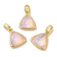 Rack Plating Brass with Synthetic Opal Pendants