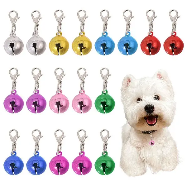 18Pcs 9 Colors Iron Bell Pendant Decoration