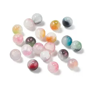 Transparent Crackle Glass Beads