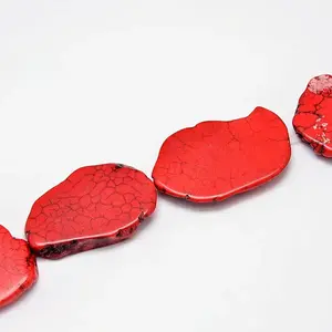 Dyed Natural Magnesite Bead Strands