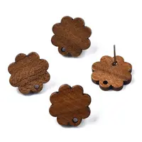 Walnut Wood Stud Earring Findings