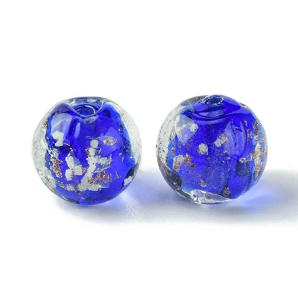 Luminous Handmade Gold Sand Lampwork Beads