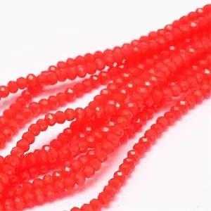 Faceted Rondelle Glass Beads Strands