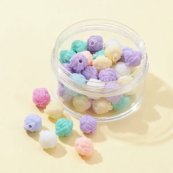 42Pcs Opaque Acrylic Beads