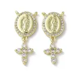 Rack Plating Brass Cubic Zirconia Pendants