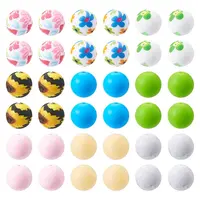 54Pcs 9 Styles Round Food Grade Eco-Friendly Silicone Beads