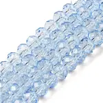 Transparent Baking Paint Glass Beads Strands