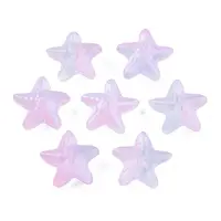 Transparent Spray Painted Glass Beads