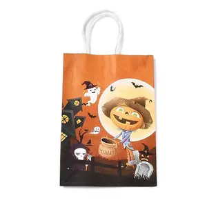 Halloween Theme Kraft Paper Gift Bags
