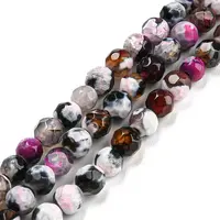 Dyed Natural Fire Crackle Agate Beads Strands