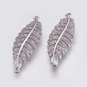 Brass Micro Pave Cubic Zirconia Links