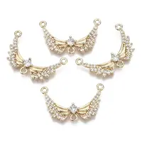 Brass Micro Pave Cubic Zirconia Chandelier Component Links