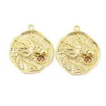 Brass Micro Pave Cubic Zirconia Pendants