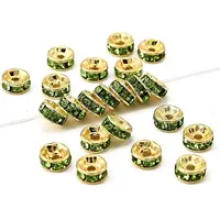 Brass Grade A Rhinestone Spacer Beads