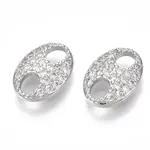 Brass Micro Pave Cubic Zirconia Links/Connectors