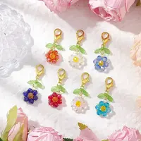 7Pcs 7 Colors Glass Pendants Decorations