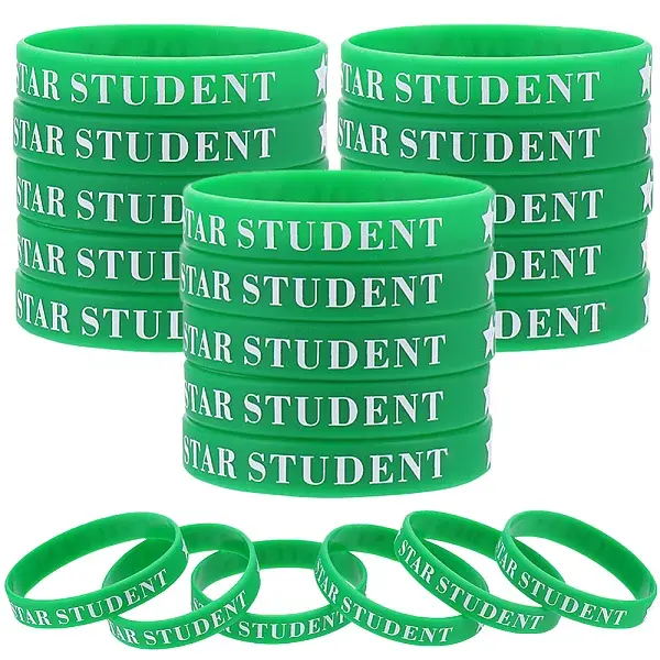 Word Star Student Silicone Cord Bracelet Wristband