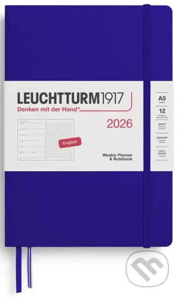 Weekly Planner & Notebook 2026 Medium (A5) Ink - tečkovaný