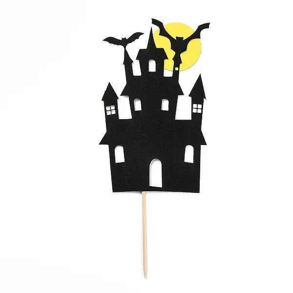Felt Cloth & Paper Castle Cake Insert Card Decoration