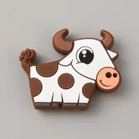 Cow Silicone Beads
