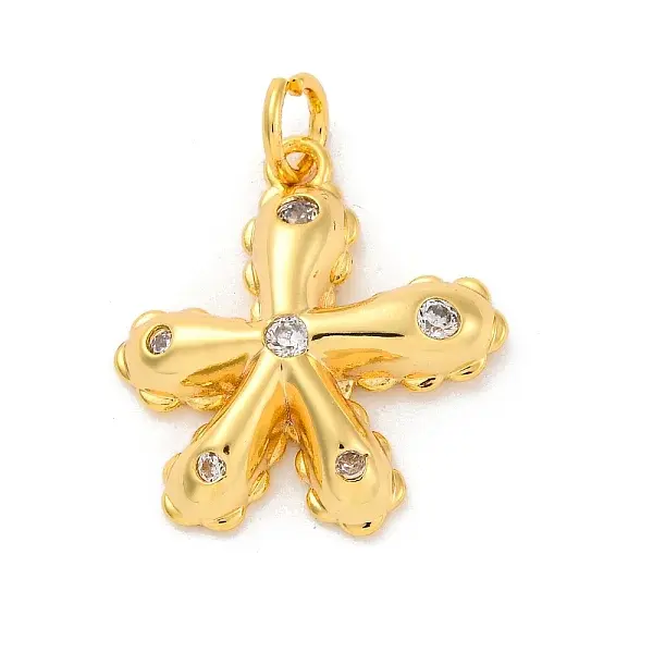 Brass Micro Pave Cubic Zirconia Pendants