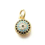 Brass Micro Pave Cubic Zirconia Charms