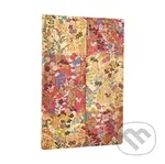 Paperblanks - týždenný diár Kara-ori Pink 2026 (maxi, vertikálny, elastické zatváranie)