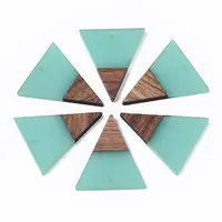Transparent Resin & Walnut Wood Pendants