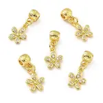 Rack Plating Brass Micro Pave Clear Cubic Zirconia Pendants