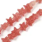 Synthetic Coral Dyed Carved Beads Strands