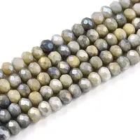 Faceted Electroplated Glass Beads Strands