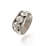 Brass Rhinestone Spacer Beads