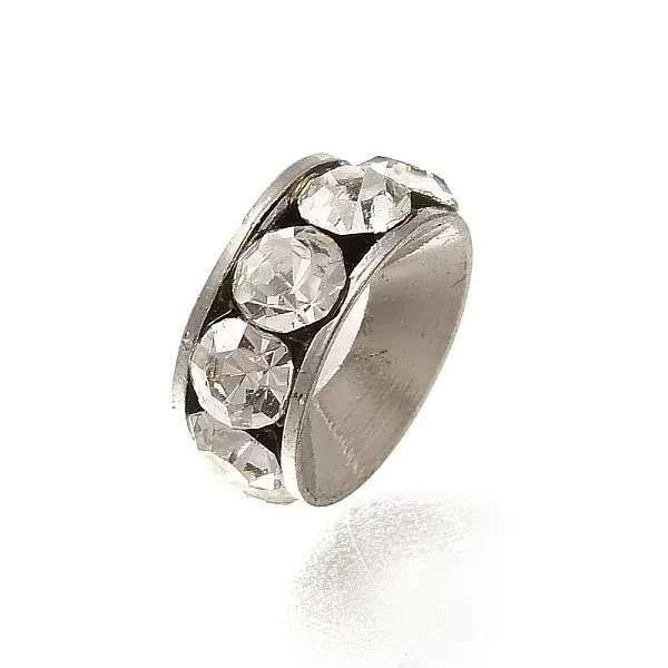 Brass Rhinestone Spacer Beads