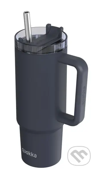 Nerezový termohrnček so slamkou Stream Black 950 ml