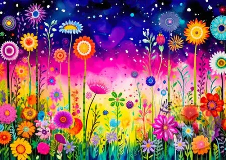 Serenáda okvětních lístků - puzzle z kategorie Umělecké