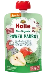HOLLE Bio pyré - Power Parrot - Hruška s jablkem a špenátem 100 g