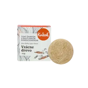 KVITOK Tuhý šampon s kondicionérem pro tmavé vlasy Vzácné dřevo 25 g