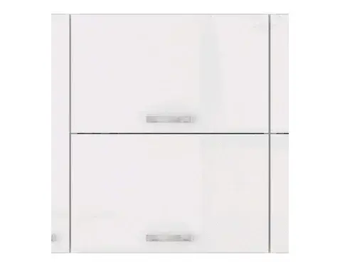 Horní kuchyňská skříňka Bianka 60GU, 60 cm, bílý lesk