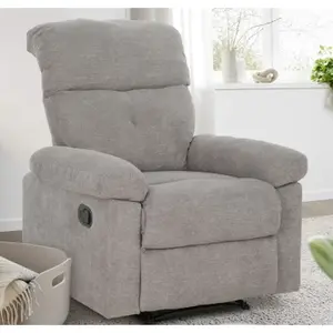 Křeslo Elza, šedá látka, s polohováním