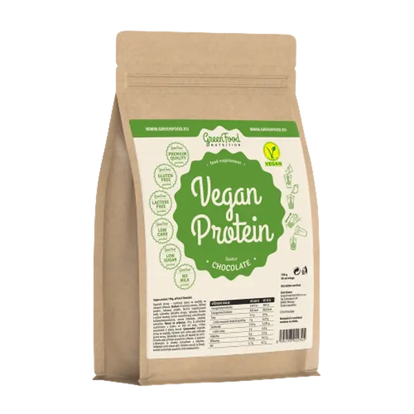 GREENFOOD NUTRITION Vegan Protein příchuť čokoláda 750 g
